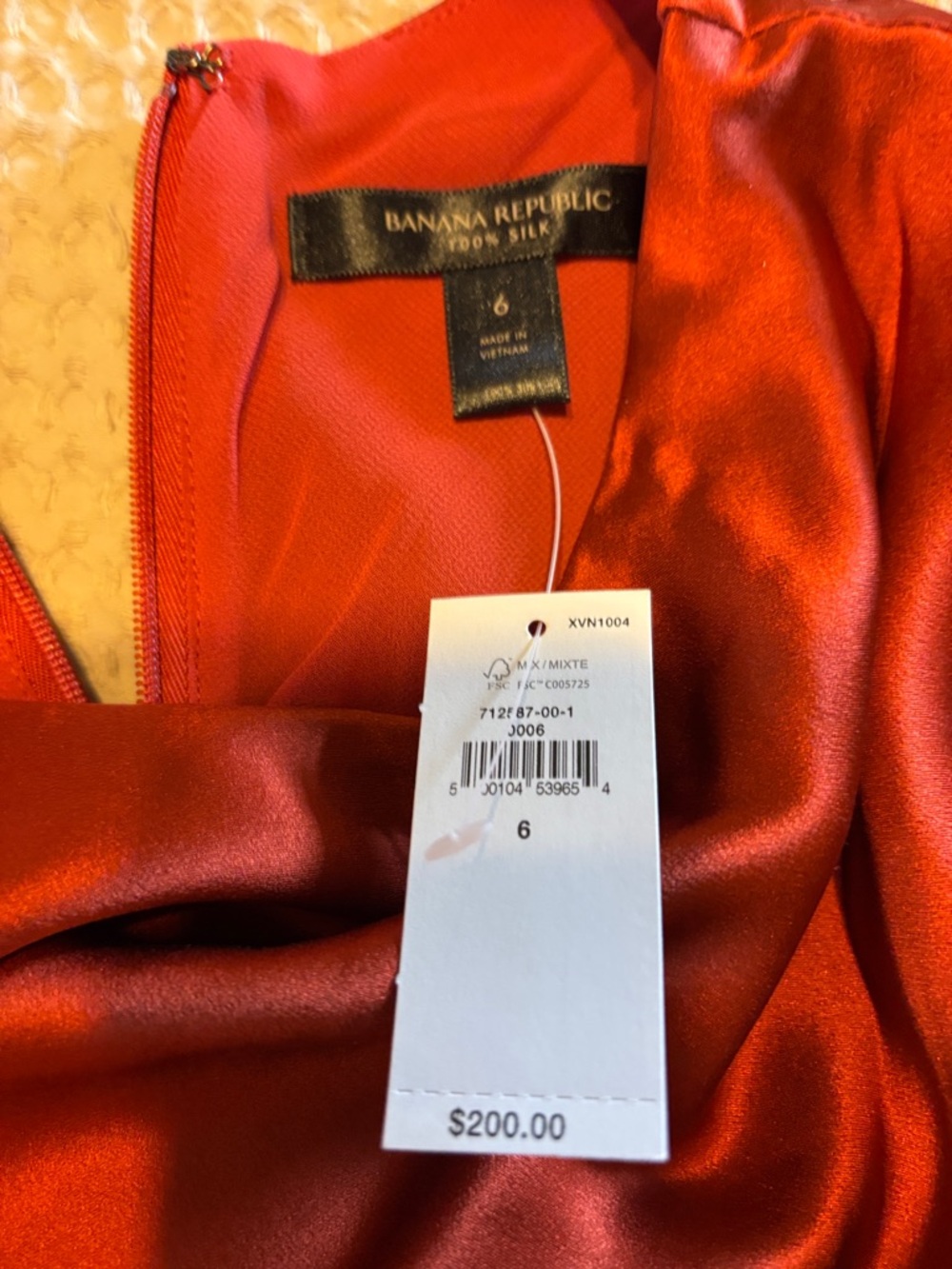 Banana Republic Satin Sleeveless Midi Dress in Burnt Orange - Picture 5 of 5